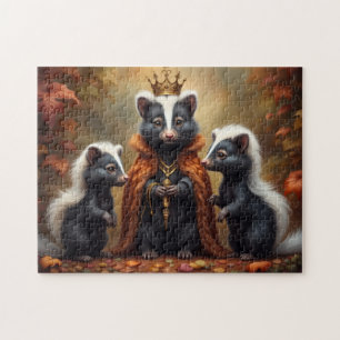 Royal Skunk family Jigsaw Puzzle