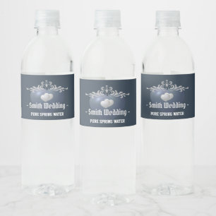 Royal Slate Wedding Guest Water Bottle Lables Label