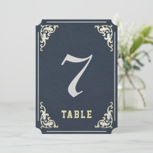 Royal Slate Wedding Table Number Marker