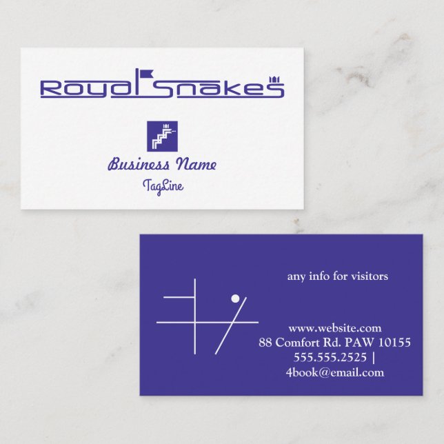 Royal Snakes Blue Label Business Card (Front/Back)