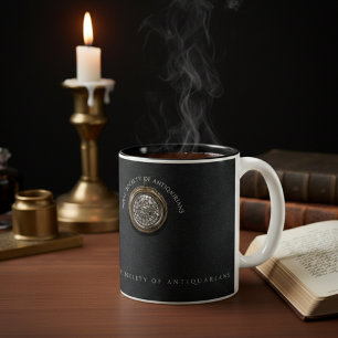 Royal Society Antiquarians Black Obsidian Two-Tone Coffee Mug