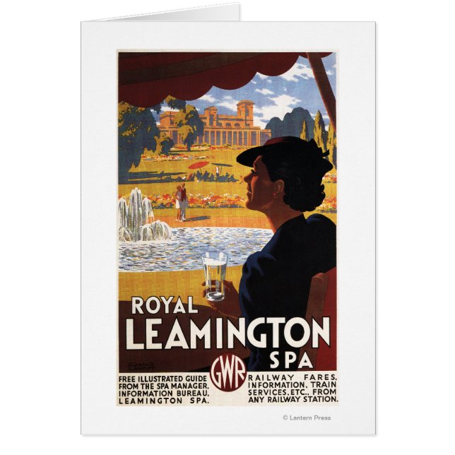 Royal Spa, Woman Drinking Water Rail Poster (Front)
