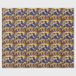Royal Sparkle Kitten Wrapping Paper