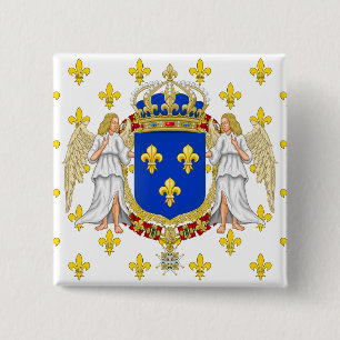 Royal Standard Of The Kingdom Of France, France 15 Cm Square Badge