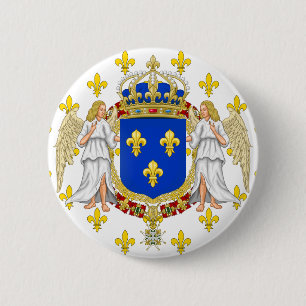 Royal Standard Of The Kingdom Of France, France 6 Cm Round Badge