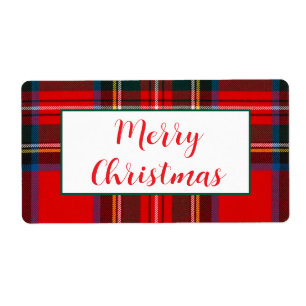 Royal Stewart Christmas Plaid PERSONALIZE Red gift