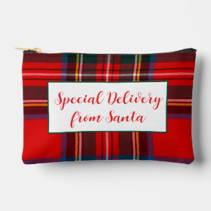 Royal Stewart Christmas Plaid Santa Accessory Pouch