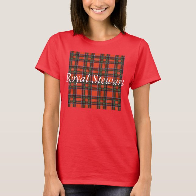 Royal Stewart clan Plaid Scottish tartan T-Shirt (Front)