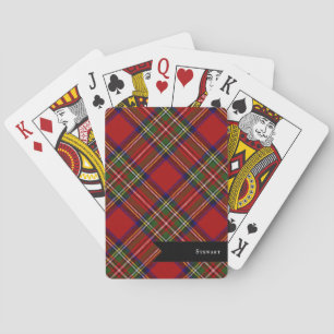 Royal Stewart Clan Tartan Plaid Pattern Playing Cards