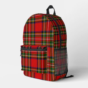 Royal Stewart Clan Tartan Plaid Printed Backpack