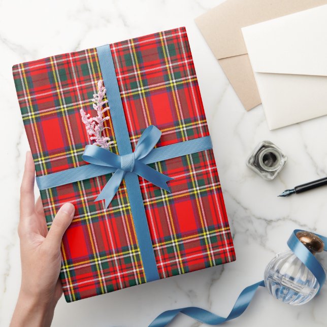 Royal Stewart Clan Tartan Plaid  Wrapping Paper (Gifting)