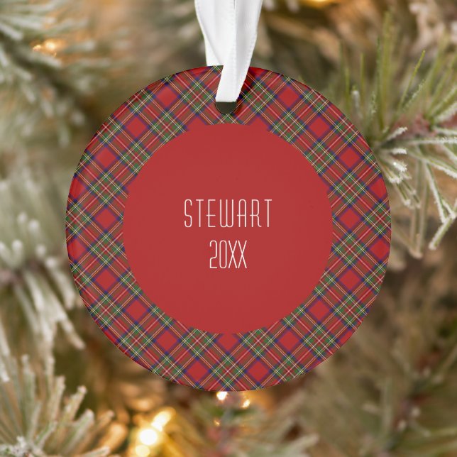 Royal Stewart Clan Tartan Scottish Plaid Ornament (Tree)