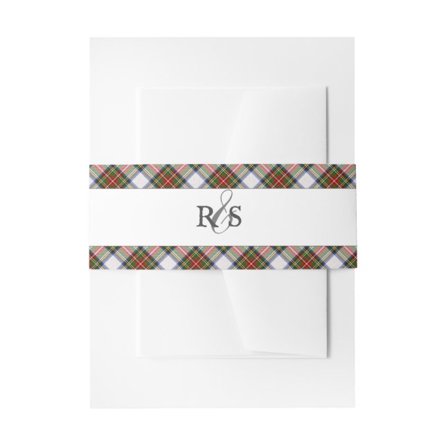 Royal Stewart Dress Clan Tartan Scottish Plaid Invitation Belly Band (Front Example)
