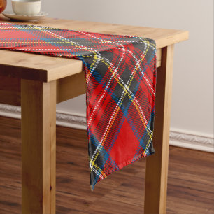 Royal Stewart Modern Argyle Tartan Plaid Short Table Runner