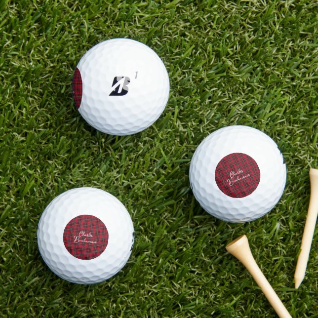 Royal Stewart Original Scottish Tartan  Golf Balls (Insitu Grass)
