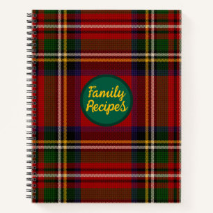 Royal Stewart Personalised Recipe Notebook