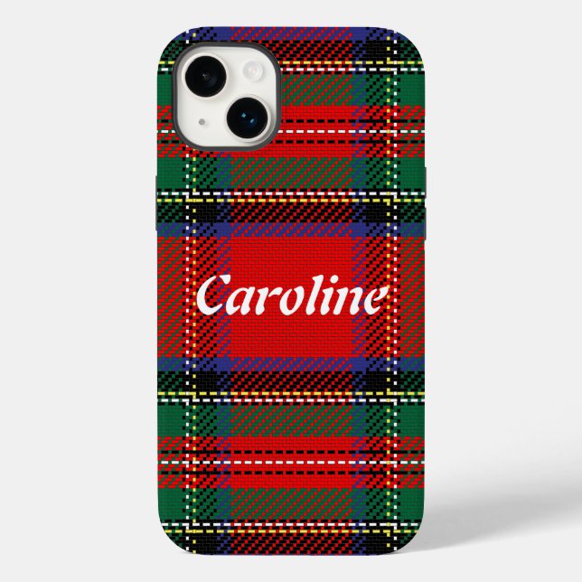 Royal Stewart red and green Scots tartan pattern  Case-Mate iPhone Case (Back)