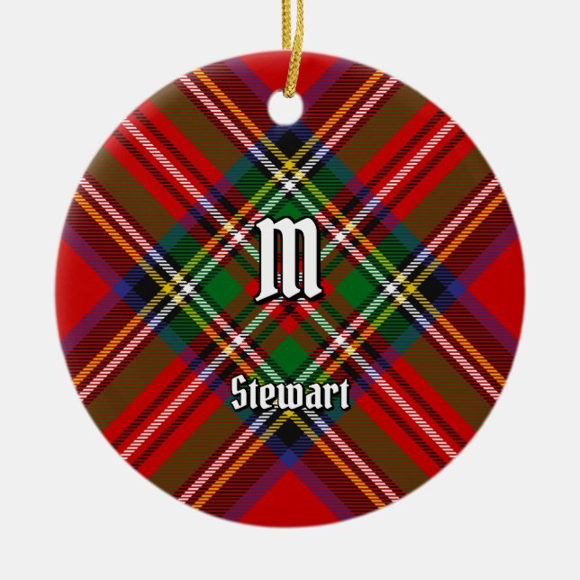 Royal Stewart Tartan Ceramic Tree Decoration (Front)