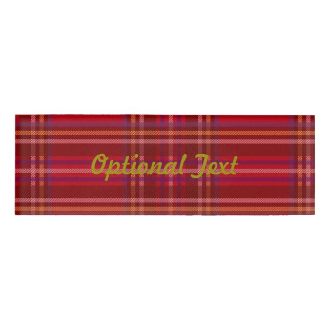 Royal Stewart Tartan Christmas Pattern Name Tag (Front)