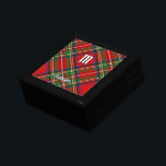 Royal Stewart Tartan Gift Box<br><div class="desc">Royal Stewart traditional tartan with modern colours. Featuring red and green colours is ideal for Christmas decoration. Seamless pattern. Custom text and monogram.</div>