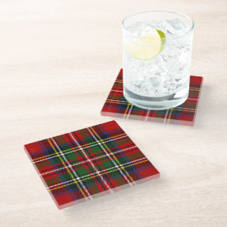 Royal Stewart Tartan Glass Coaster