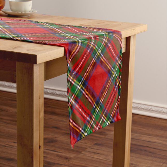 Royal Stewart Tartan Long Table Runner (In Situ)