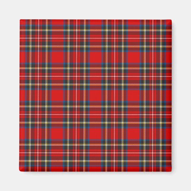 Royal Stewart Tartan Plaid Scottish Pattern Magnet (Front)