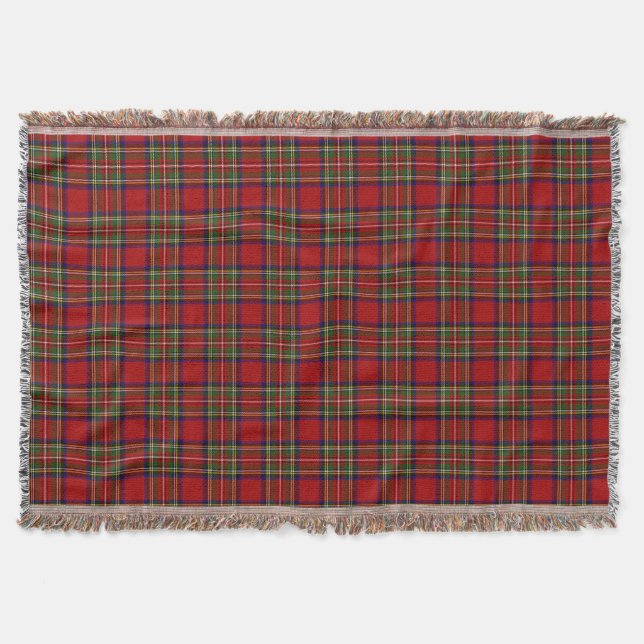 Royal Stewart Tartan Plaid Scottish Pattern Throw Blanket (Front)