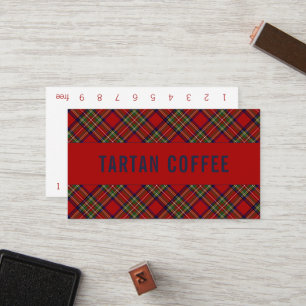 Royal Stewart Tartan Punchcard Loyalty Card