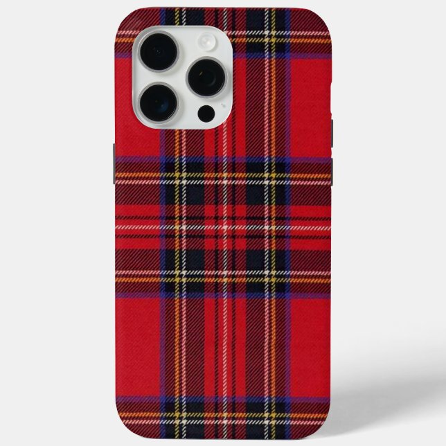 Royal Stewart tartan red black plaid Case-Mate iPhone Case (Back)