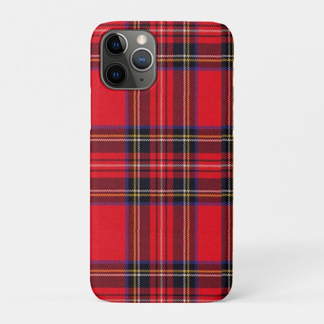 Royal Stewart tartan red black plaid Case-Mate iPhone Case (Back)