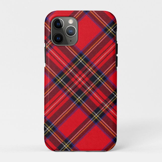 Royal Stewart tartan red black plaid Case-Mate iPhone Case (Back)