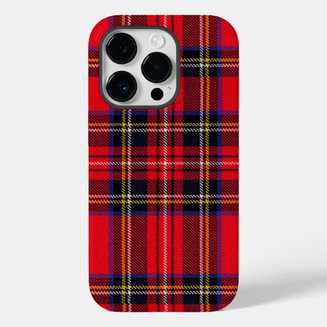 Royal Stewart tartan red black plaid Case-Mate iPhone Case (Back)