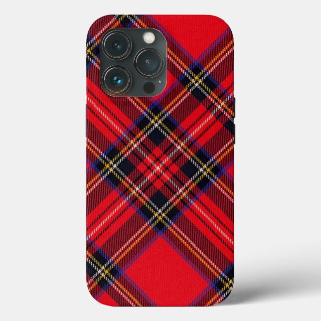 Royal Stewart tartan red black plaid Case-Mate iPhone Case (Back)