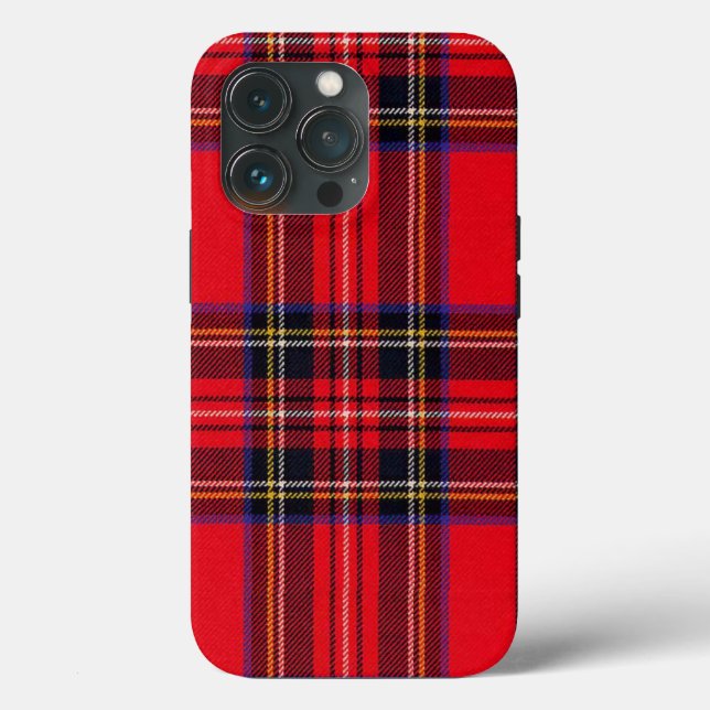 Royal Stewart tartan red black plaid Case-Mate iPhone Case (Back)