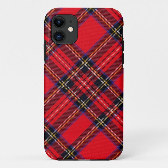 Royal Stewart tartan red black plaid Case-Mate iPhone Case (Back)