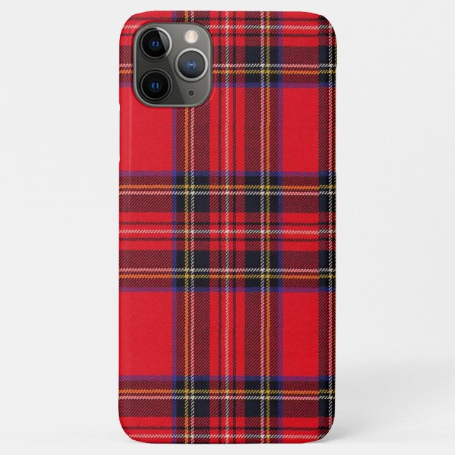 Royal Stewart tartan red black plaid Case-Mate iPhone Case (Back)