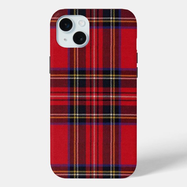 Royal Stewart tartan red black plaid Case-Mate iPhone Case (Back)