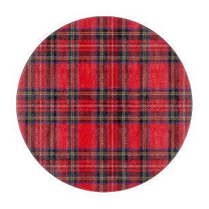 Royal Stewart tartan red black plaid Cutting Board
