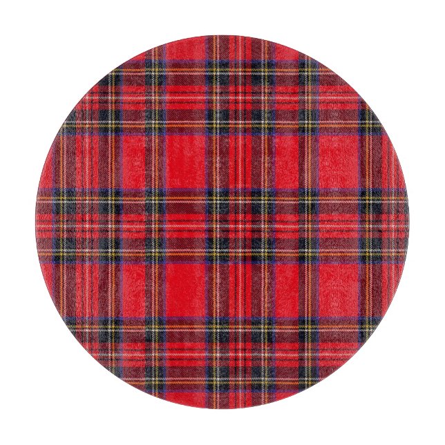 Royal Stewart tartan red black plaid Cutting Board (Front)