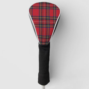Royal Stewart tartan red black plaid Golf Head Cover