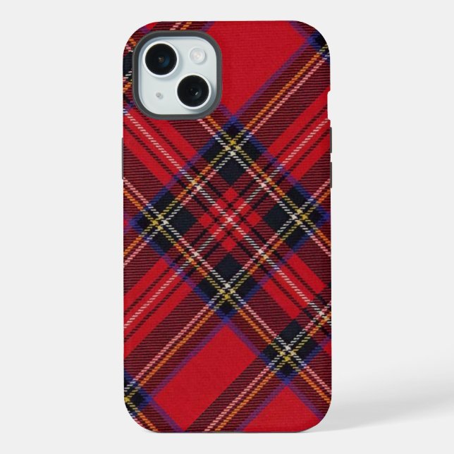 Royal Stewart tartan red black plaid iPhone Case (Back)
