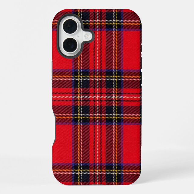 Royal Stewart tartan red black plaid iPhone Case (Back)