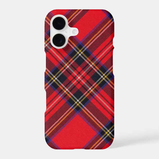 Royal Stewart tartan red black plaid iPhone Case (Back)
