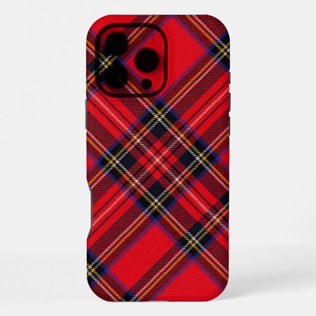 Royal Stewart tartan red black plaid iPhone Case (Back)