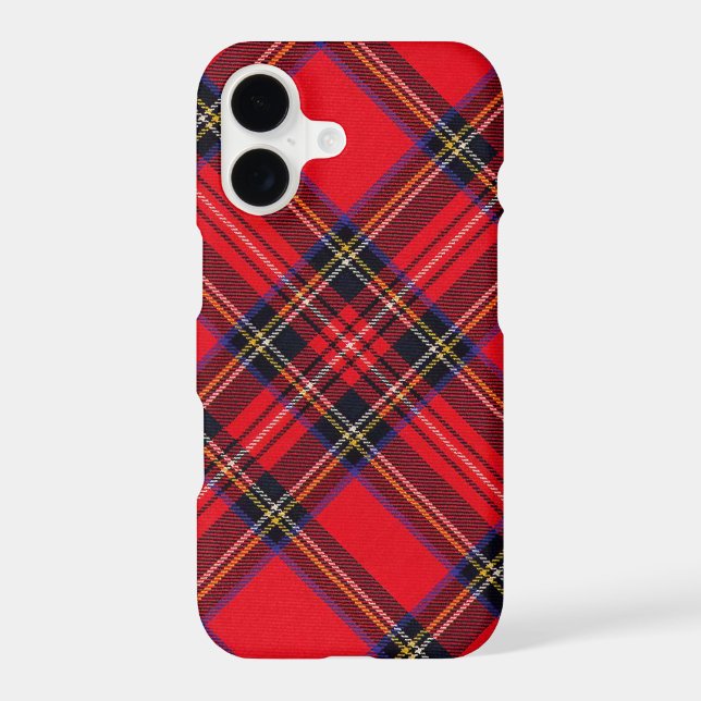 Royal Stewart tartan red black plaid iPhone Case (Back)