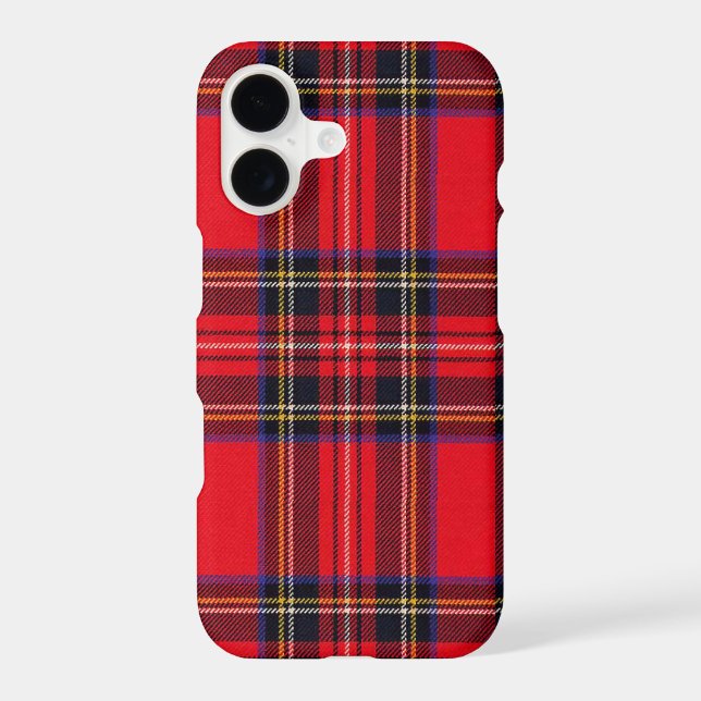 Royal Stewart tartan red black plaid iPhone Case (Back)