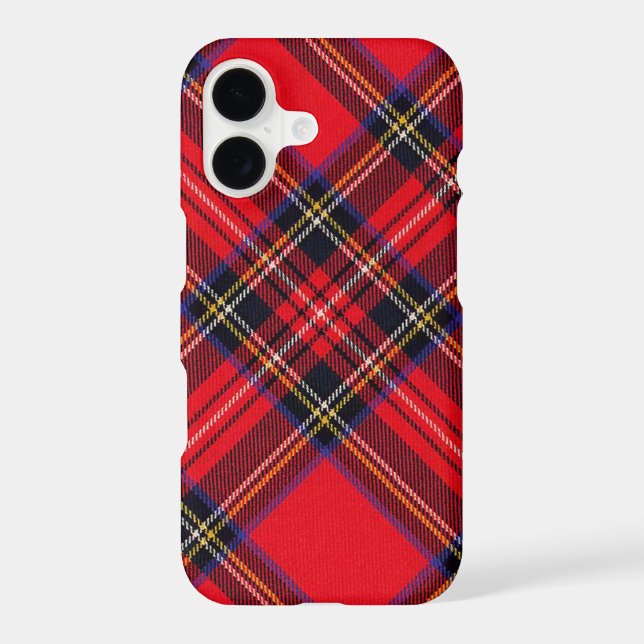 Royal Stewart tartan red black plaid iPhone Case (Back)
