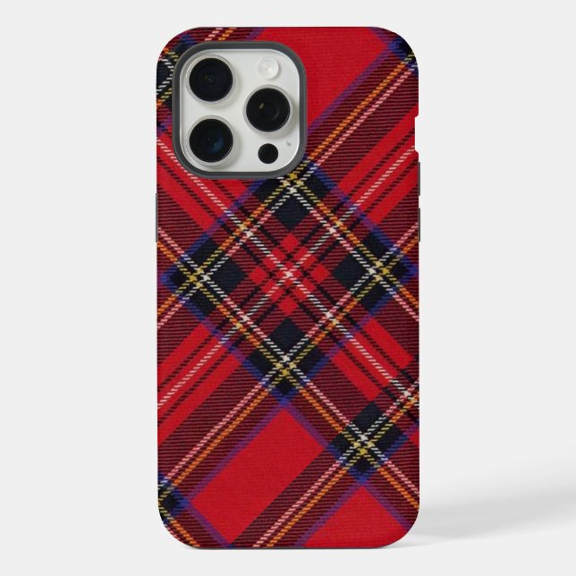 Royal Stewart tartan red black plaid iPhone Case (Back)