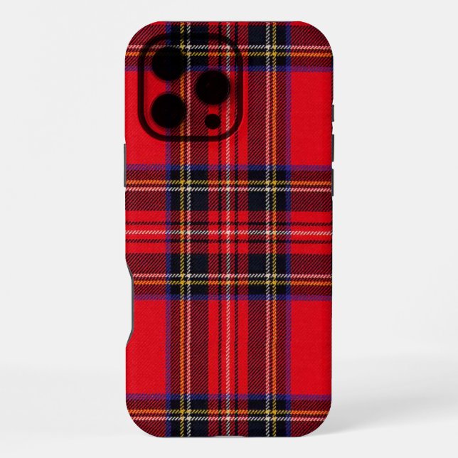 Royal Stewart tartan red black plaid iPhone Case (Back)
